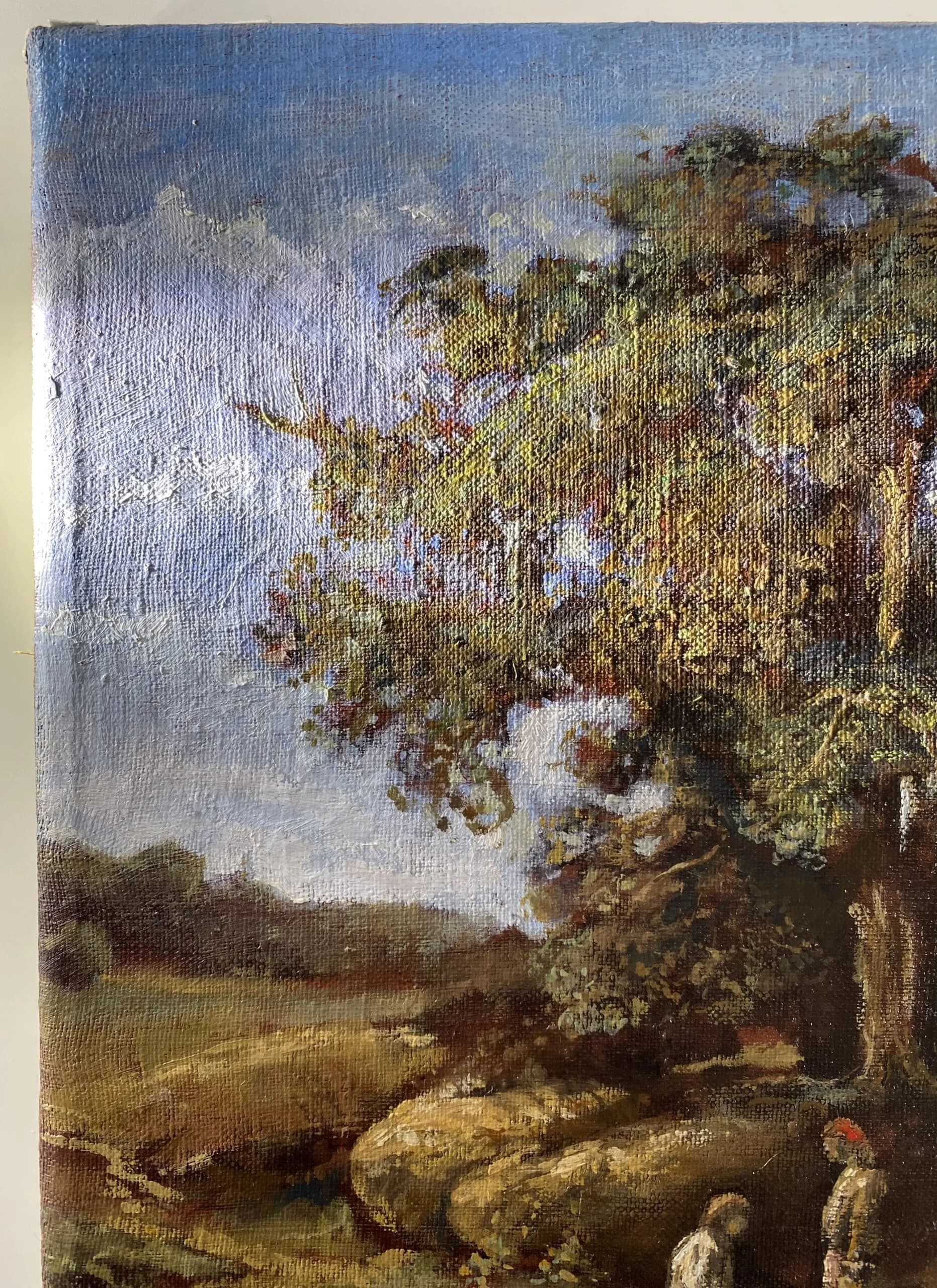 Landscape with a tree and figures - detal 6