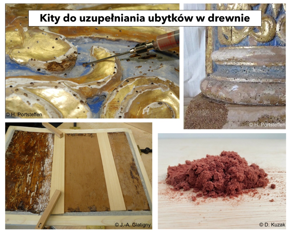 Studio fillers for filling losses in wood. Conservation materials and methods